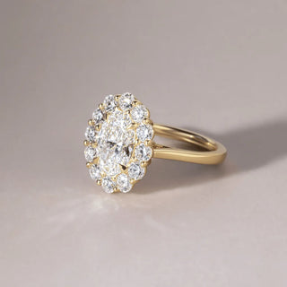 Round Halo, Pave & Split Shank Engagement Ring – 1.93 CT Lab Grown Diamond