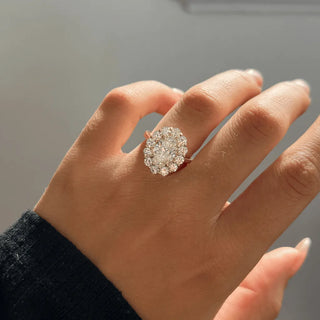 Round Halo, Pave & Split Shank Engagement Ring – 1.93 CT Lab Grown Diamond