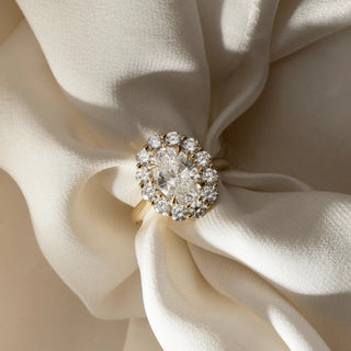 Round Halo, Pave & Split Shank Engagement Ring – 1.93 CT Lab Grown Diamond