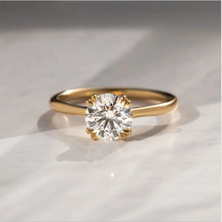 Round Halo, Pave & Split Shank Engagement Ring – 1.93 CT Lab Grown Diamond