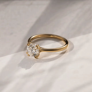 Round Halo, Pave & Split Shank Engagement Ring – 1.93 CT Lab Grown Diamond