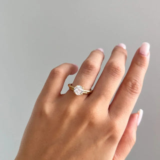 Round Halo, Pave & Split Shank Engagement Ring – 1.93 CT Lab Grown Diamond