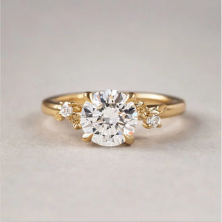 Round Halo, Pave & Split Shank Engagement Ring – 1.93 CT Lab Grown Diamond