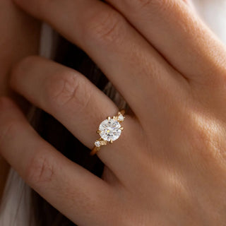 Round Halo, Pave & Split Shank Engagement Ring – 1.93 CT Lab Grown Diamond