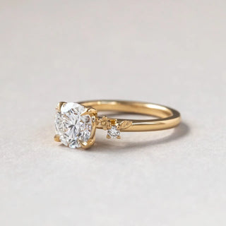 Round Halo, Pave & Split Shank Engagement Ring – 1.93 CT Lab Grown Diamond
