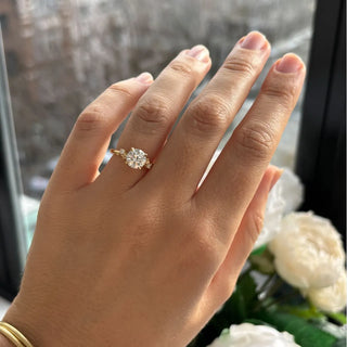 Round Halo, Pave & Split Shank Engagement Ring – 1.93 CT Lab Grown Diamond