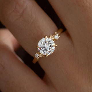 Round Halo, Pave & Split Shank Engagement Ring – 1.93 CT Lab Grown Diamond