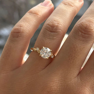 Round Halo, Pave & Split Shank Engagement Ring – 1.93 CT Lab Grown Diamond