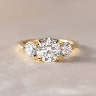 Round Halo, Pave & Split Shank Engagement Ring – 1.93 CT Lab Grown Diamond