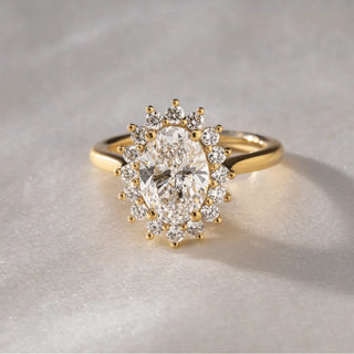 Round Halo, Pave & Split Shank Engagement Ring – 1.93 CT Lab Grown Diamond