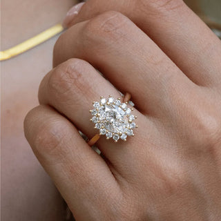 Round Halo, Pave & Split Shank Engagement Ring – 1.93 CT Lab Grown Diamond