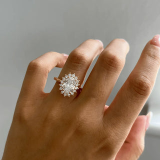 Round Halo, Pave & Split Shank Engagement Ring – 1.93 CT Lab Grown Diamond