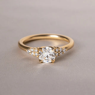 Round Halo, Pave & Split Shank Engagement Ring – 1.93 CT Lab Grown Diamond