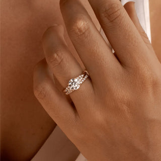 Round Halo, Pave & Split Shank Engagement Ring – 1.93 CT Lab Grown Diamond