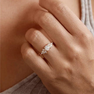 Round Halo, Pave & Split Shank Engagement Ring – 1.93 CT Lab Grown Diamond