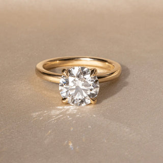 Round Halo, Pave & Split Shank Engagement Ring – 1.93 CT Lab Grown Diamond