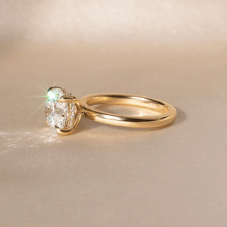 Round Halo, Pave & Split Shank Engagement Ring – 1.93 CT Lab Grown Diamond