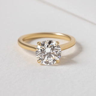 Round Halo, Pave & Split Shank Engagement Ring – 1.93 CT Lab Grown Diamond