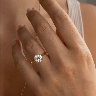 Round Halo, Pave & Split Shank Engagement Ring – 1.93 CT Lab Grown Diamond