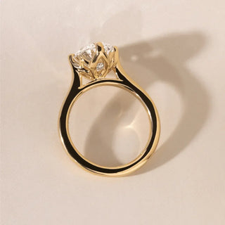 Round Halo, Pave & Split Shank Engagement Ring – 1.93 CT Lab Grown Diamond