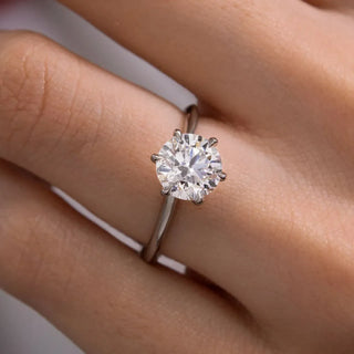 Round Halo, Pave & Split Shank Engagement Ring – 1.93 CT Lab Grown Diamond