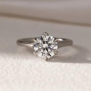 Round Halo, Pave & Split Shank Engagement Ring – 1.93 CT Lab Grown Diamond