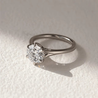 Round Halo, Pave & Split Shank Engagement Ring – 1.93 CT Lab Grown Diamond