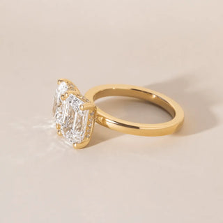 Round Halo, Pave & Split Shank Engagement Ring – 1.93 CT Lab Grown Diamond
