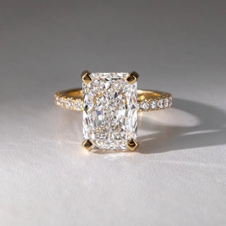 Round Halo, Pave & Split Shank Engagement Ring – 1.93 CT Lab Grown Diamond