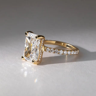 Round Halo, Pave & Split Shank Engagement Ring – 1.93 CT Lab Grown Diamond