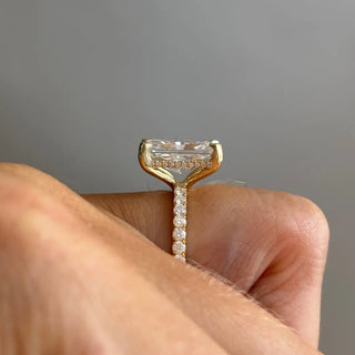 Round Halo, Pave & Split Shank Engagement Ring – 1.93 CT Lab Grown Diamond