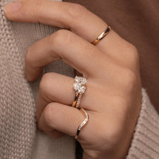 Round Halo, Pave & Split Shank Engagement Ring – 1.93 CT Lab Grown Diamond