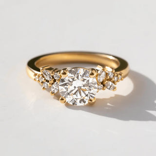 Round Halo, Pave & Split Shank Engagement Ring – 1.93 CT Lab Grown Diamond