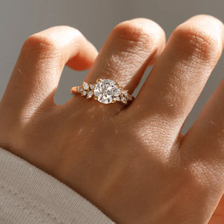 Round Halo, Pave & Split Shank Engagement Ring – 1.93 CT Lab Grown Diamond