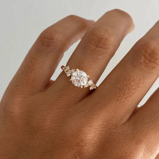 Round Halo, Pave & Split Shank Engagement Ring – 1.93 CT Lab Grown Diamond