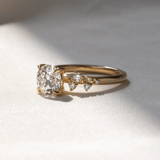 Round Halo, Pave & Split Shank Engagement Ring – 1.93 CT Lab Grown Diamond