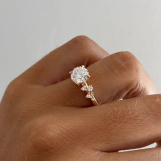 Round Halo, Pave & Split Shank Engagement Ring – 1.93 CT Lab Grown Diamond