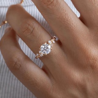 Round Halo, Pave & Split Shank Engagement Ring – 1.93 CT Lab Grown Diamond