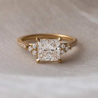 Round Halo, Pave & Split Shank Engagement Ring – 1.93 CT Lab Grown Diamond