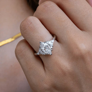 Round Halo, Pave & Split Shank Engagement Ring – 1.93 CT Lab Grown Diamond