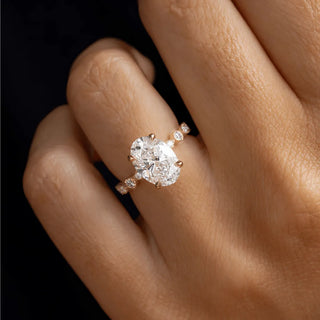 Round Halo, Pave & Split Shank Engagement Ring – 1.93 CT Lab Grown Diamond