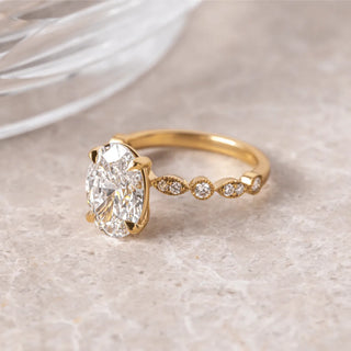 Round Halo, Pave & Split Shank Engagement Ring – 1.93 CT Lab Grown Diamond