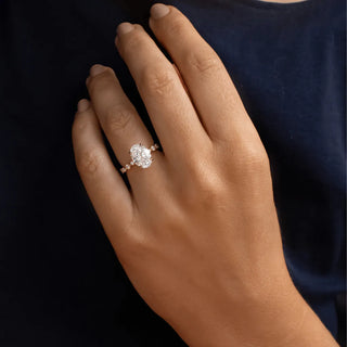 Round Halo, Pave & Split Shank Engagement Ring – 1.93 CT Lab Grown Diamond
