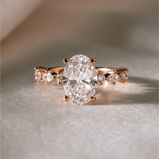 Round Halo, Pave & Split Shank Engagement Ring – 1.93 CT Lab Grown Diamond