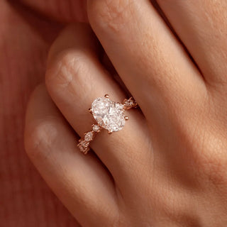 Round Halo, Pave & Split Shank Engagement Ring – 1.93 CT Lab Grown Diamond