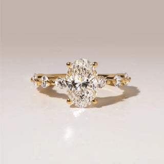 Round Halo, Pave & Split Shank Engagement Ring – 1.93 CT Lab Grown Diamond