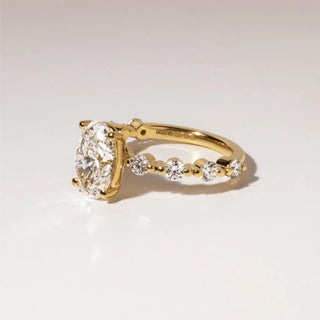 Round Halo, Pave & Split Shank Engagement Ring – 1.93 CT Lab Grown Diamond