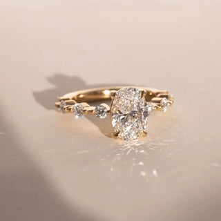 Round Halo, Pave & Split Shank Engagement Ring – 1.93 CT Lab Grown Diamond