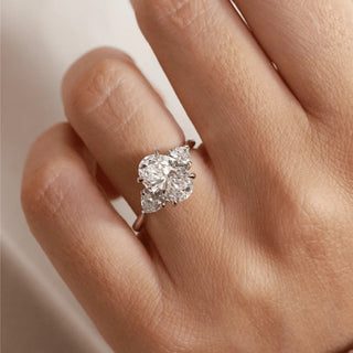 Round Halo, Pave & Split Shank Engagement Ring – 1.93 CT Lab Grown Diamond