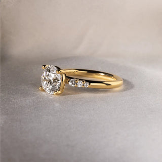 Round Halo, Pave & Split Shank Engagement Ring – 1.93 CT Lab Grown Diamond